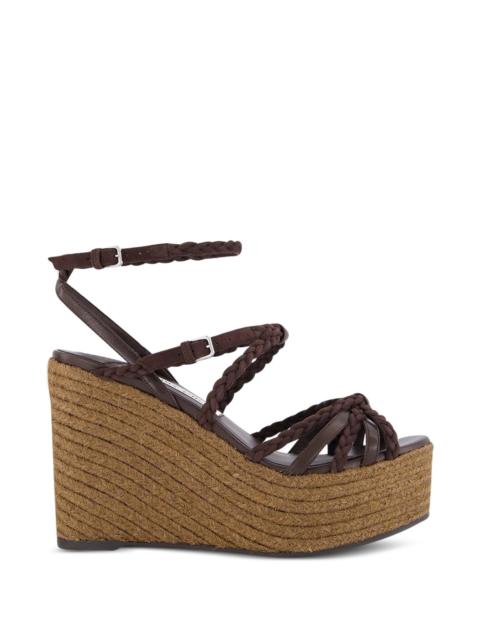 JIMMY CHOO Jimmy Choo Nyra Leather Wedge Sandals