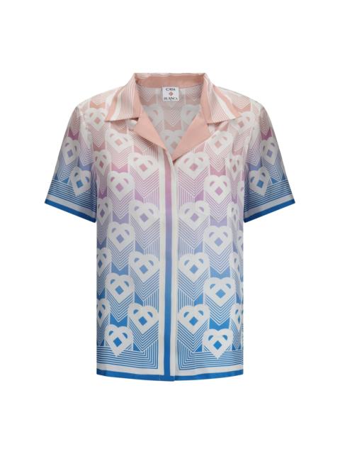 CASABLANCA Casablanca Women Cuban Collar Short Sleeve Shirt