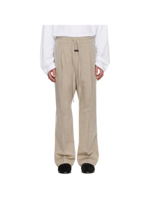 Fear of God Beige Drawstring Straight Trousers