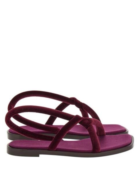 FERRAGAMO Ferragamo Floriane Knotted Strap Flat Sandals, Size 7 C