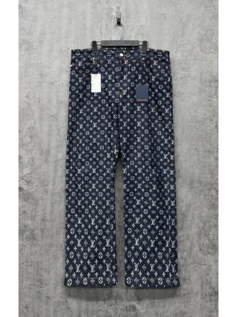 Louis Vuitton Louis Vuitton Pharrell Williams pearl-embellished logo jeans