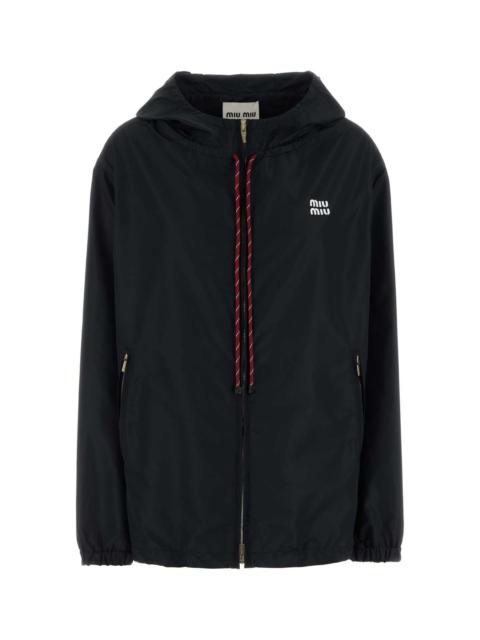 Miu Miu Miu Miu Women Midnight Blue Canvas Windbreaker