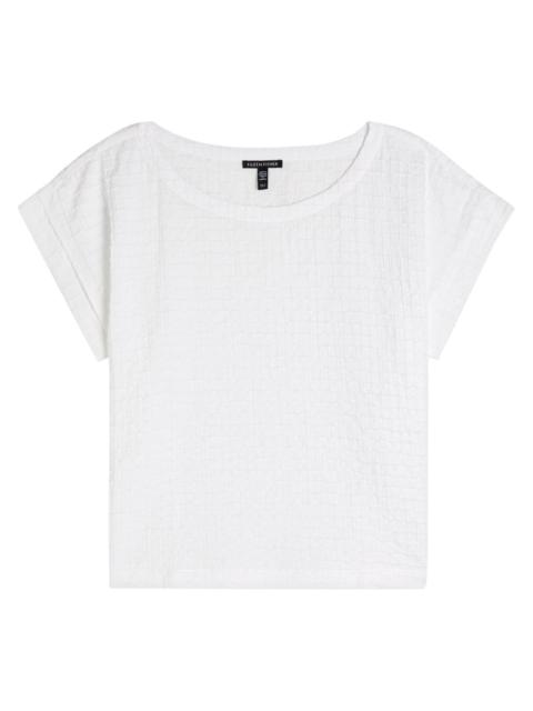 EILEEN FISHER Eileen Fisher Textured Cotton- Voile T-shirt