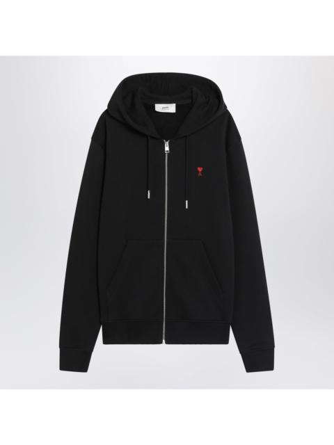 AMI Paris Ami Paris Black Ami De Coeur Zip-Up Sweatshirt Men