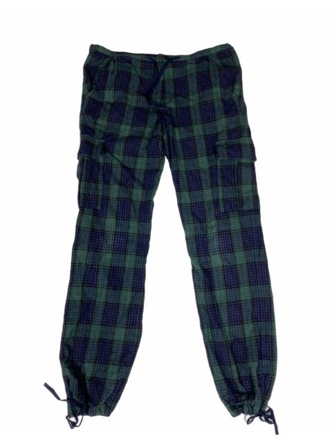 Other Designers Archival Clothing - Ships Plaid checked Cargo Pants Drawstring. S0145