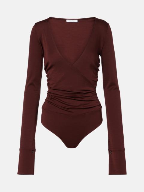 Max Mara Max Mara Women Nigella Draped Wool Bodysuit
