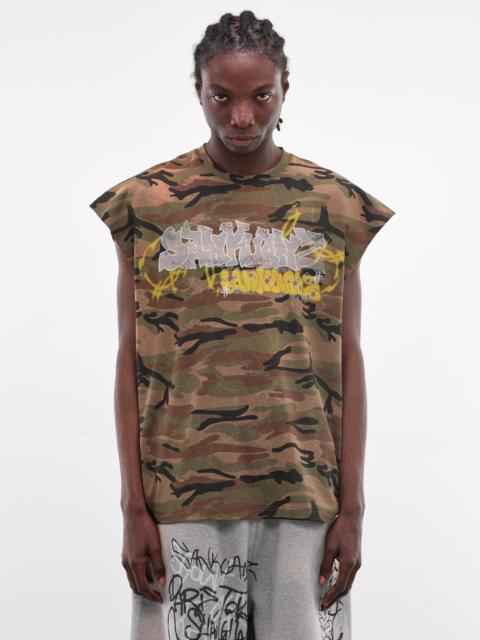 Sankuanz Camo Graffiti Tank Top