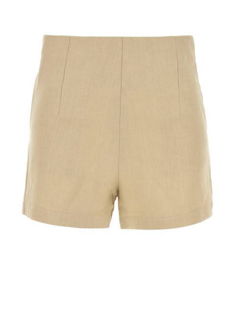 LE KASHA Beige linen Ezbet shorts
