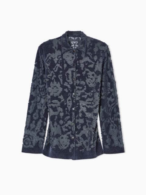 GIORGIO ARMANI SHIRT JACKET IN DEVORÉ FABRIC
