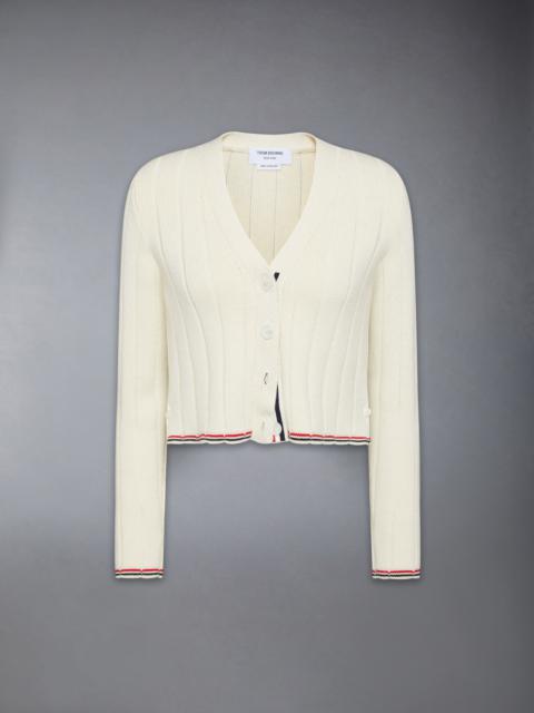 Thom Browne MERINO WOOL V NECK CARDIGAN