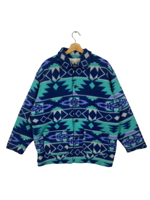 Other Designers Vintage - Vintage 90s Impresso Native Chimayo Button Fleece Jacket M