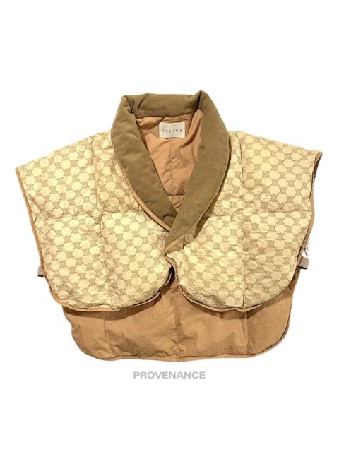 Celine Padded Down Vest - Monogram Brown Triomphe