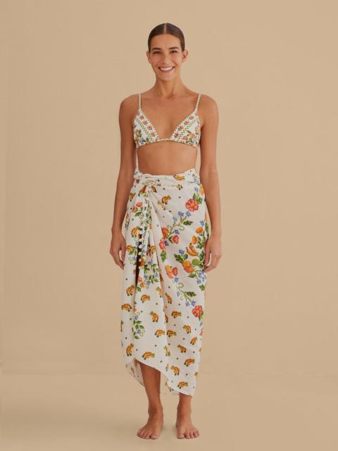 FARM RIO White Summer Vitamin Sarong