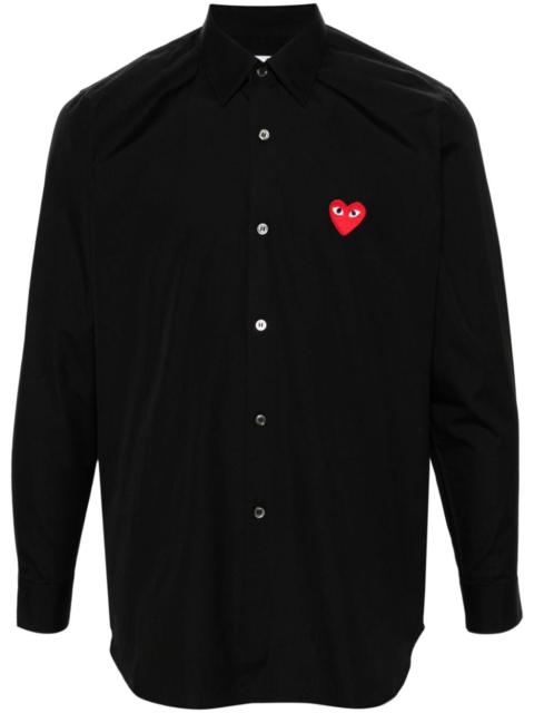 Comme des Garçons PLAY Heart-patch poplin shirt