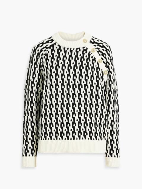 DEREK LAM 10 CROSBY Sawyer intarsia cotton-blend sweater