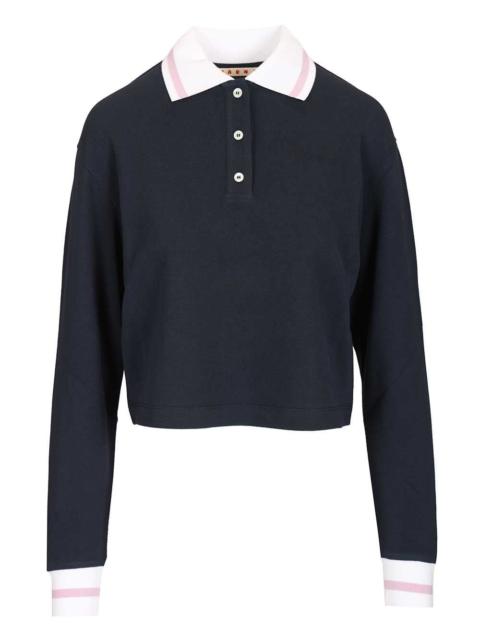 Marni Marni Women Long-Sleeved Cotton Piqué Polo Shirt