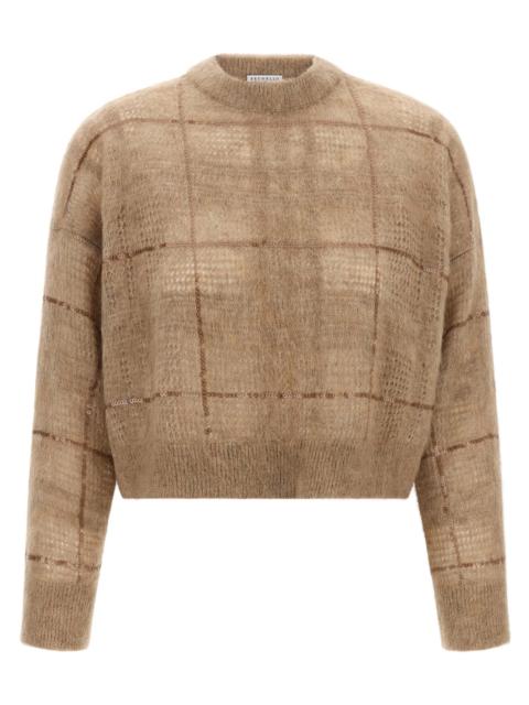 Brunello Cucinelli Brunello Cucinelli Women Sequin Check Sweater