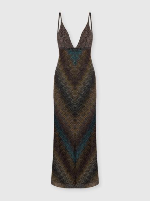 Missoni Viscose Lamé Gown with Deep Neckline