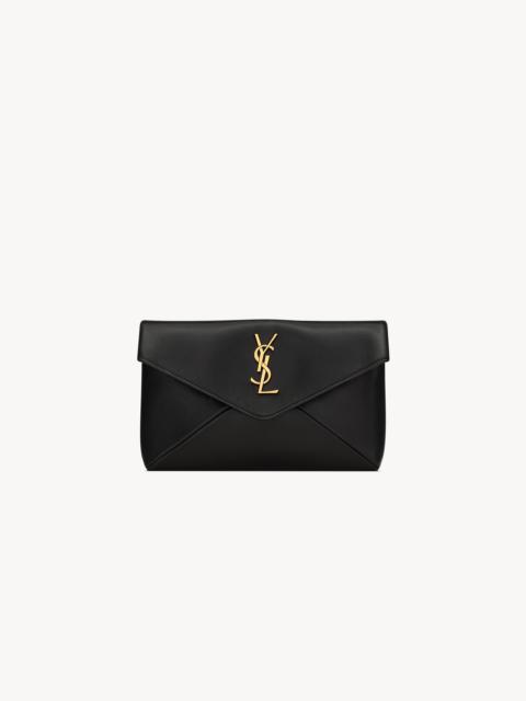 SAINT LAURENT CASSANDRE SMALL ENVELOPE POUCH IN LAMBSKIN