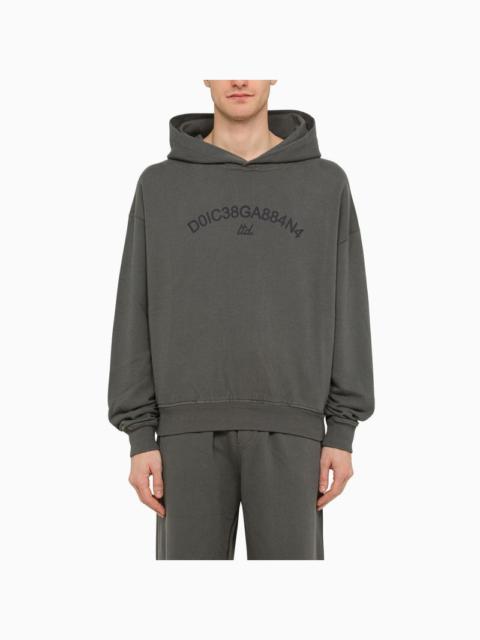 Dolce&Gabbana Grey Sweatshirt Hoodie With Logo Men