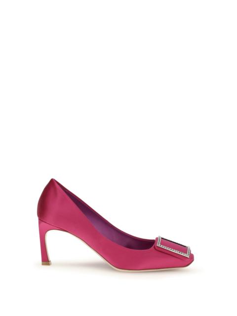 Roger Vivier Roger Vivier Satin Trompette Pumps Fuxia Medio