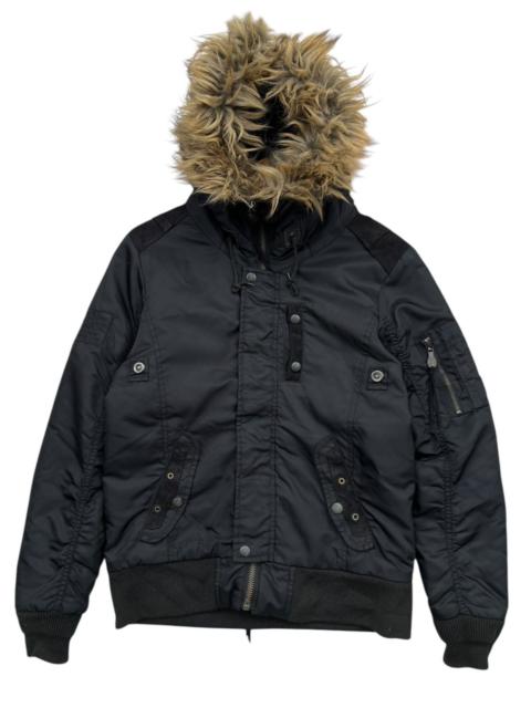 Other Designers Japanese Brand - Midas Gothic Japan Multipocket Fur Black Zipper Jacket