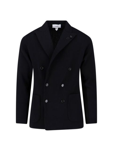 LARDINI DOUBLE-BREASTED VIRGIN WOOL BLAZER