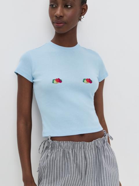 HommeGirls® Homme Girls X Fruit of The Loom Baby Tee With Double Logo
