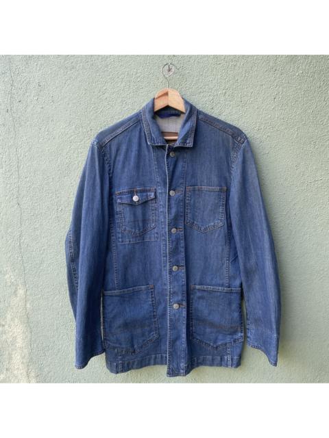 Other Designers Vintage - Vtg CROCODILE Tactical Multipocket Button Ups Denim Jacket