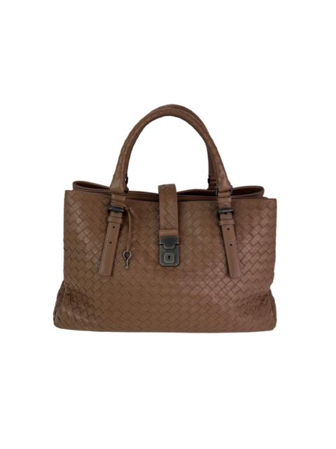 Bottega Veneta Roma Intrecciato Nappa Brown Shoulder Bag