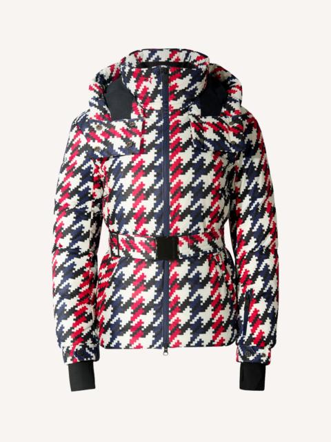 PERFECT MOMENT Houndstooth Candice Down Parka Jacket