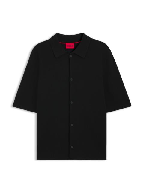 HUGO REGULAR-FIT SHIRT WITH RIBBED STRUCTURE