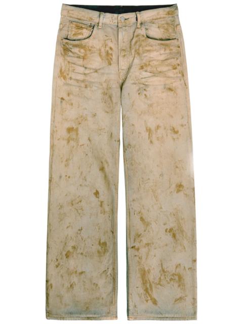 Acne Studios Acne Studios Dirt Effect Wide-leg Denim Jeans