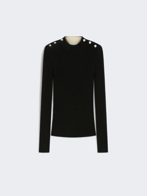 Sportmax Fitted jumper with buttons - BLACK