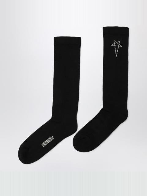 Rick Owens DRKSHDW Black cotton socks with logo