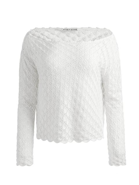 Alice + Olivia LEXIE OFF THE SHOULDER PULLOVER