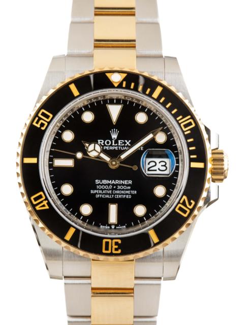 ROLEX Used Rolex Submariner Two Tone 126613 Black Dial