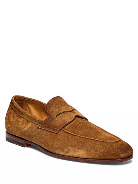Santoni Carlos Suede Penny Loafers