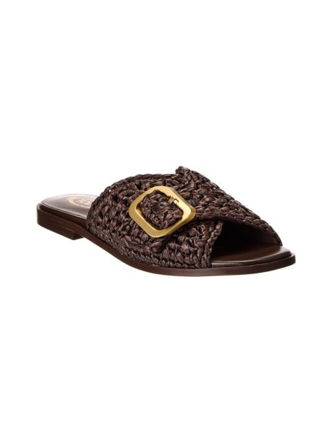 Tod's TOD’s Straw & Leather Sandal