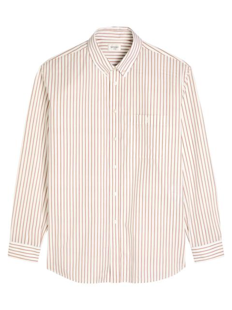 SAINT LAURENT Saint Laurent Striped Cotton-poplin Shirt