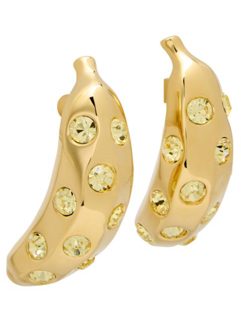 Jacquemus Les Boucles Bananes Crystal-embellished Drop Earrings