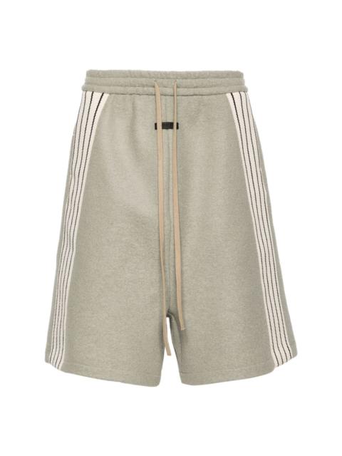 drawstring virgin wool shorts