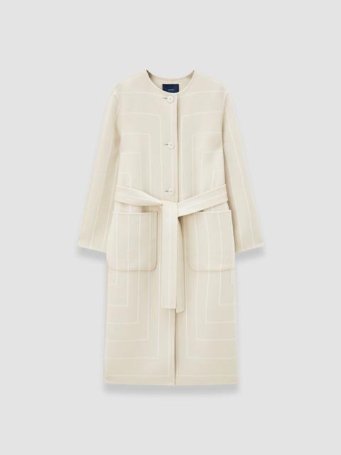 JOSEPH Scheffer Geometric Double Face Wool Coat