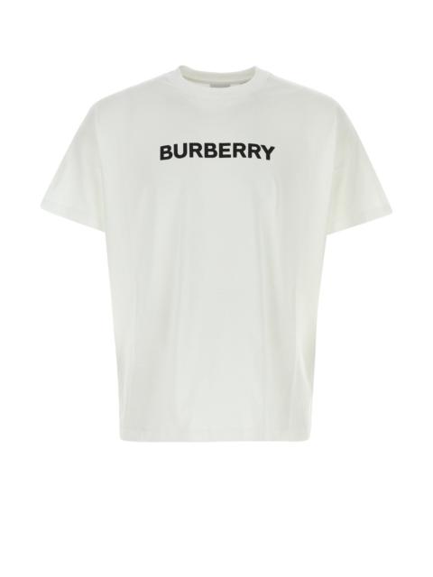 Burberry Men White Cotton T-Shirt