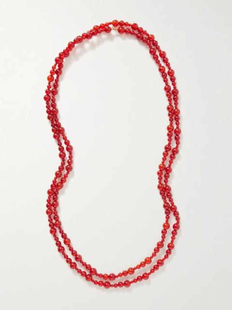Jennifer Behr Veda Gold-tone Carnelian Necklace