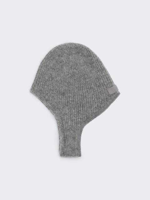 JACQUEMUS Grosgrain Logo Hood Dark Grey