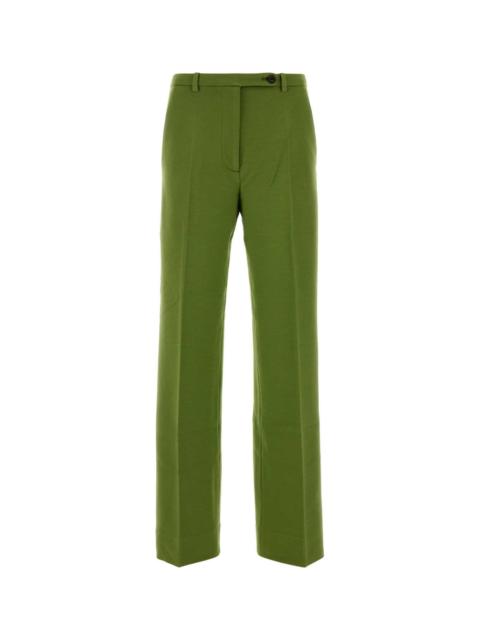 Miu Miu Green Stretch Viscose Blend Pant