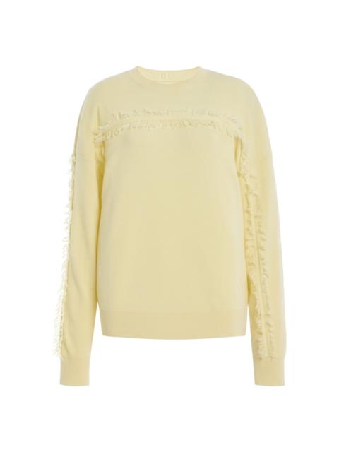 ZANKOV Fringed Wool Sweater yellow