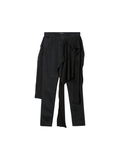 Raf Simons Redux Fitted Jeans With T-Shirt At Waist 'Black'