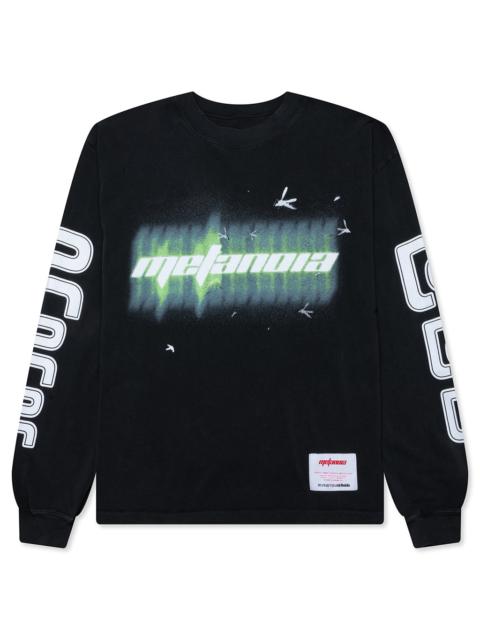 RRR123 SENTENCE GARDEN L/S TEE - JET BLACK